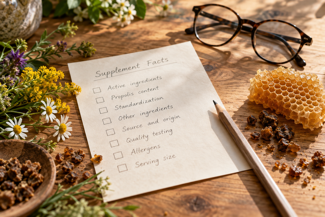 Bee Propolis Supplement Label: What to Check First