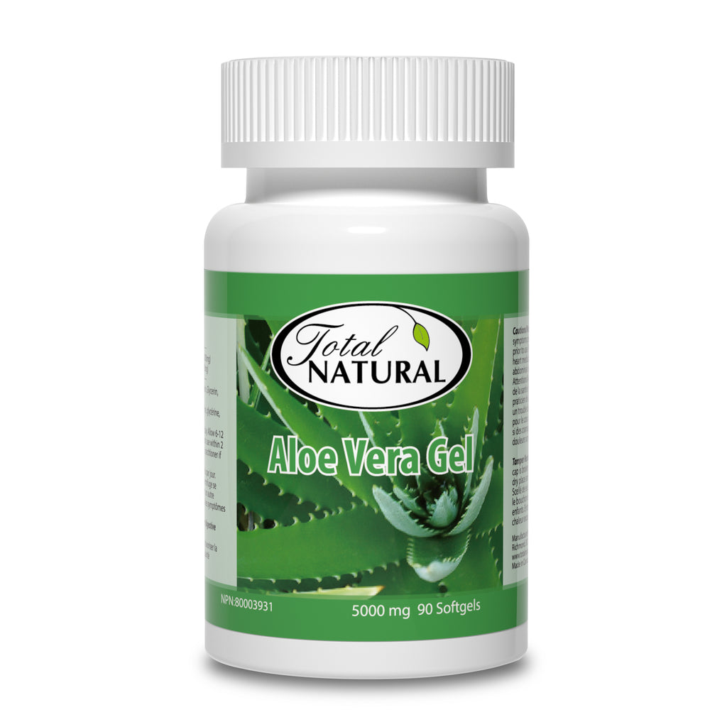 Total Natural Aloe Vera Gel 5000mg 90s - Natural Laxatives and Vermifuge