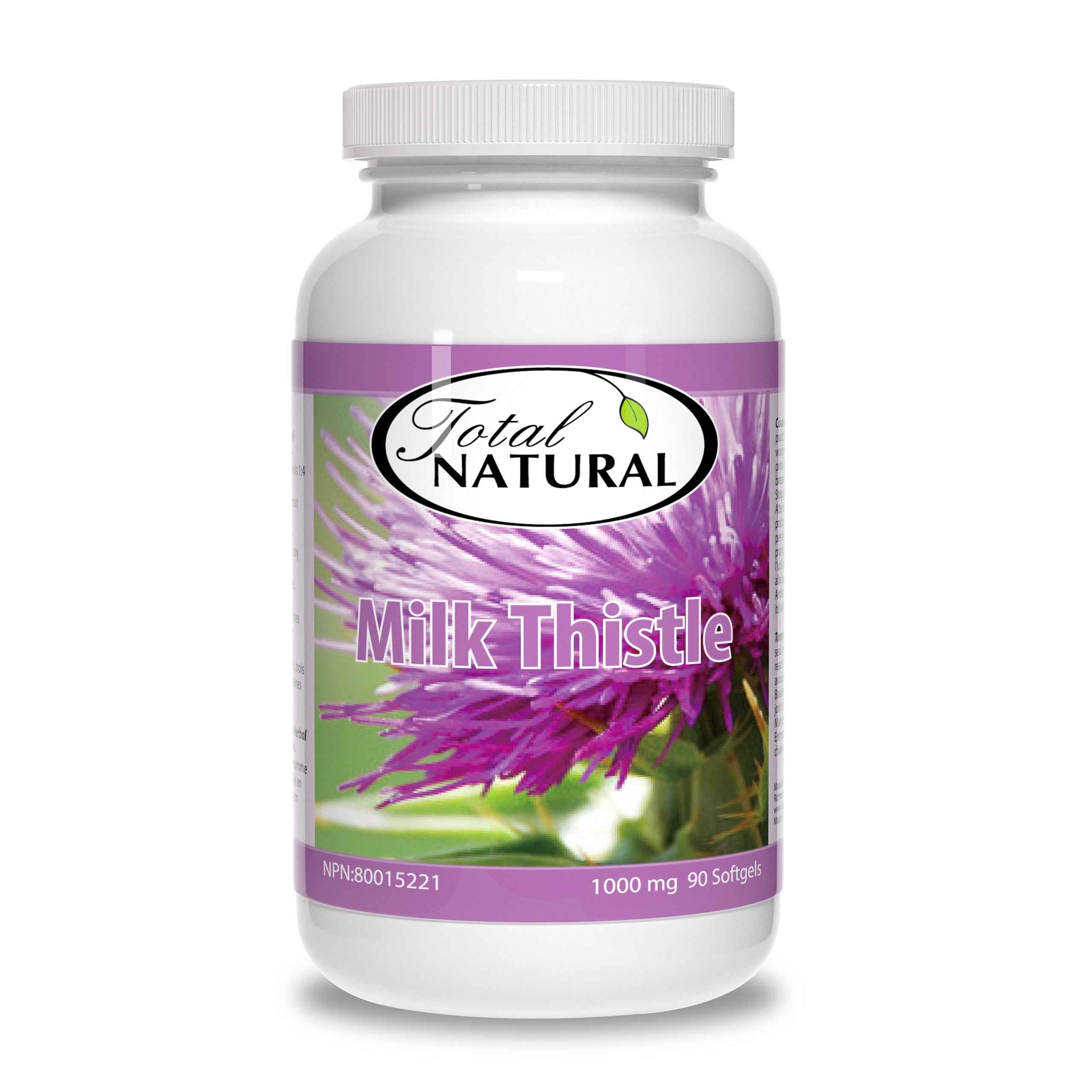 Total Natural Milk Thistle 1000mg 90s supplement bottle