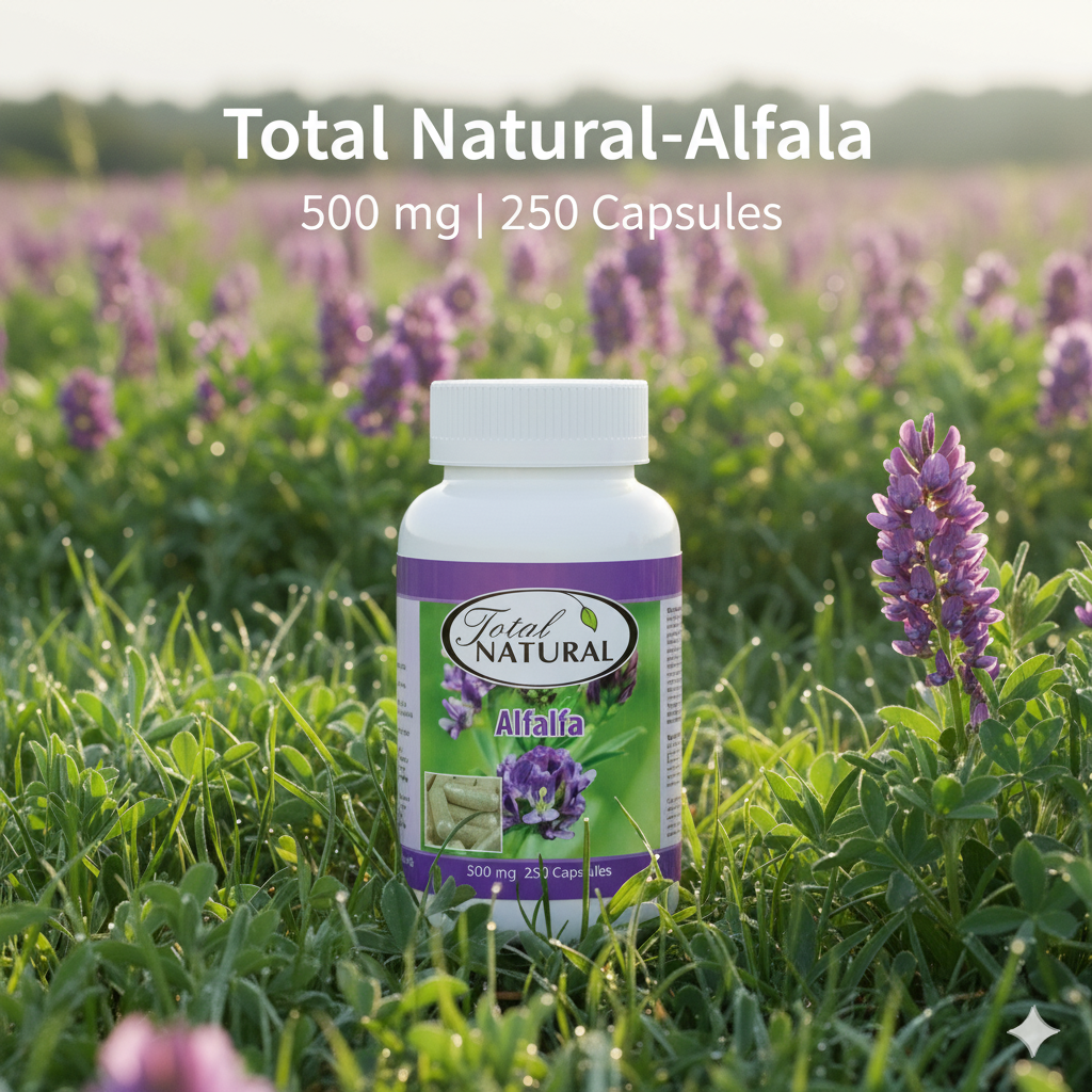 Total Natural Alfalfa 500mg - A Digestive Tonic with Traditional Benefits