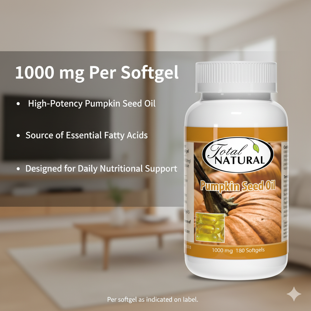 Total Natural Pumpkin Seed Oil 1000mg 180s