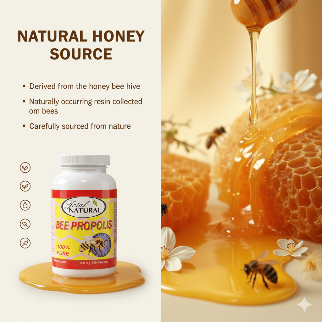 Total Natural Bee Propolis Capsule500mg  200c