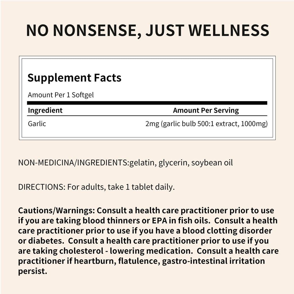 Total Natural Garlic Extract 1000mg 250s