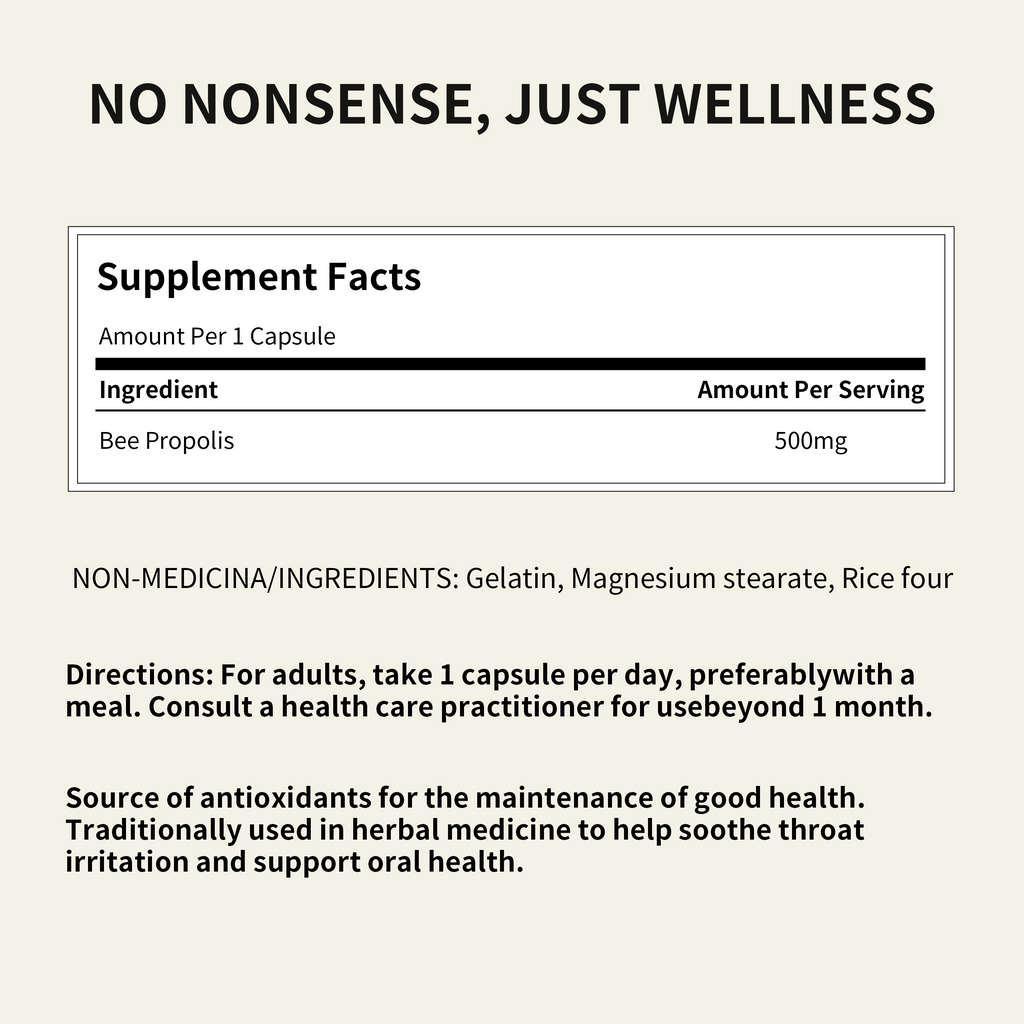Total Natural Bee Propolis Capsule500mg  200c