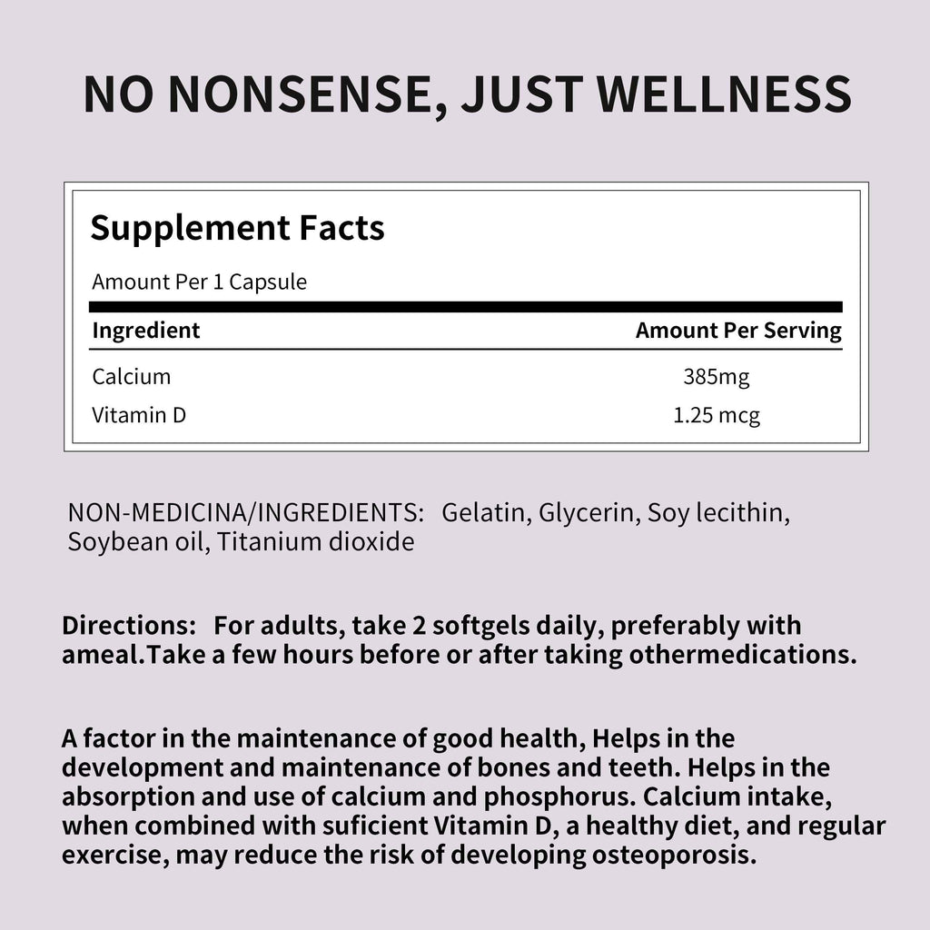 Total Natural Bio Calcium 385mg 180s