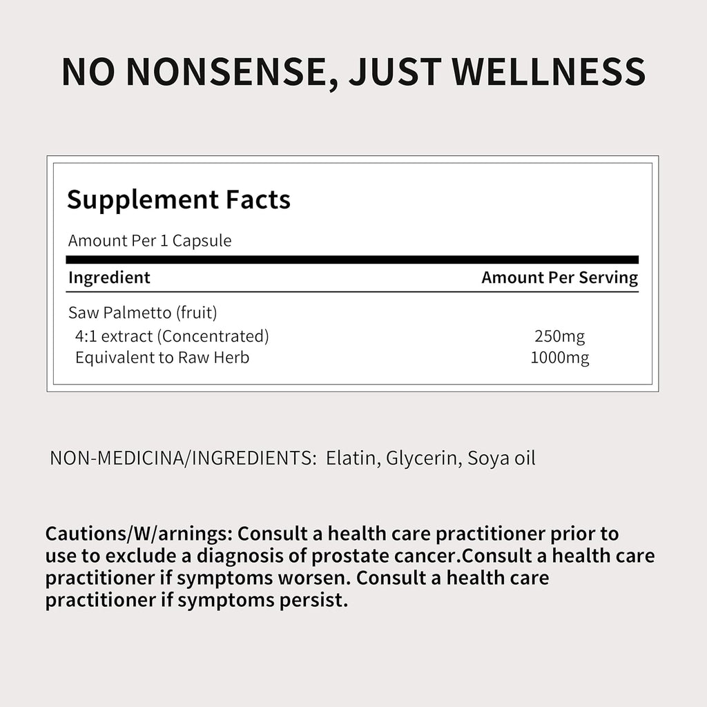 Total Natural Saw Palmetto 1000mg 90s