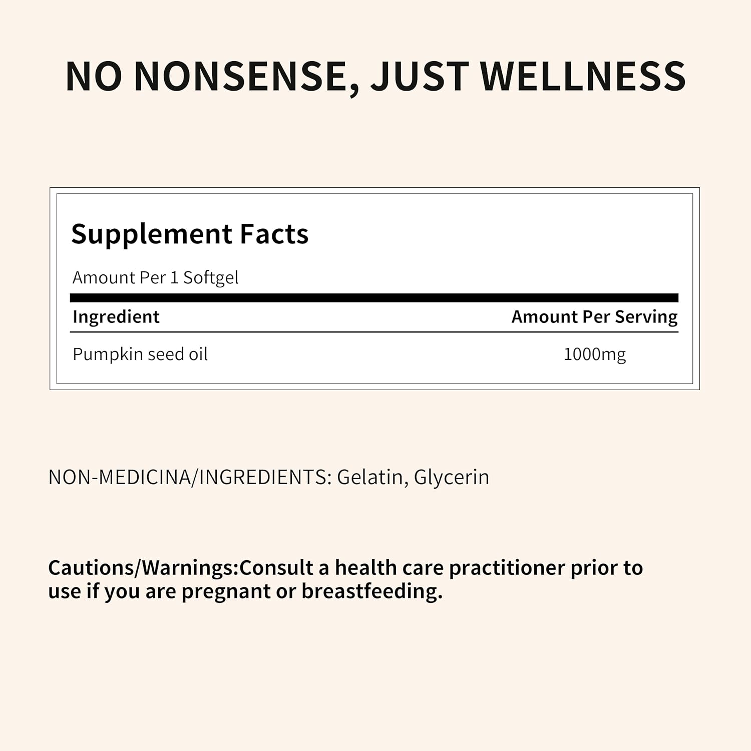 Total Natural Pumpkin Seed Oil 1000mg 180s