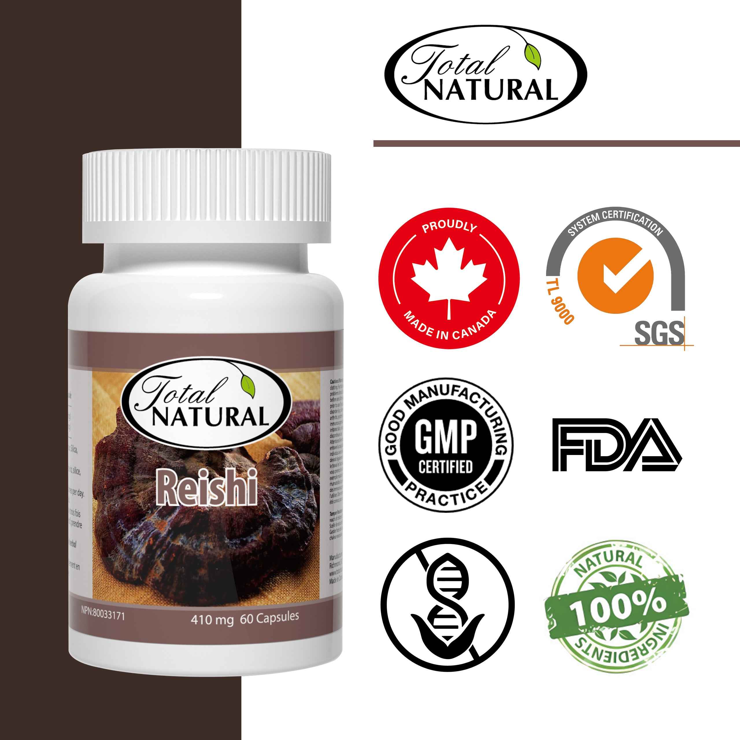 Total Natural Reishi 410 mg 60c