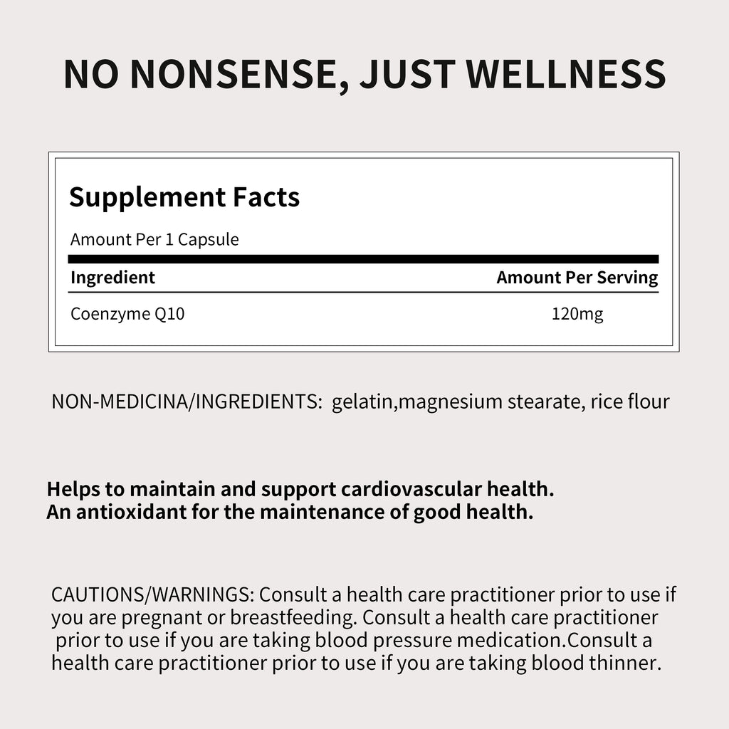 Total Natural Coenzyme Q10 120mg 60c