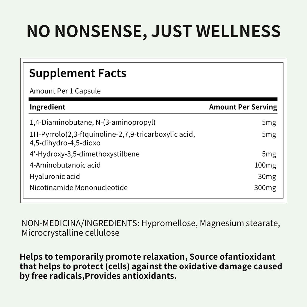 Total Natural NMN18000 Supplement 500mg 60s