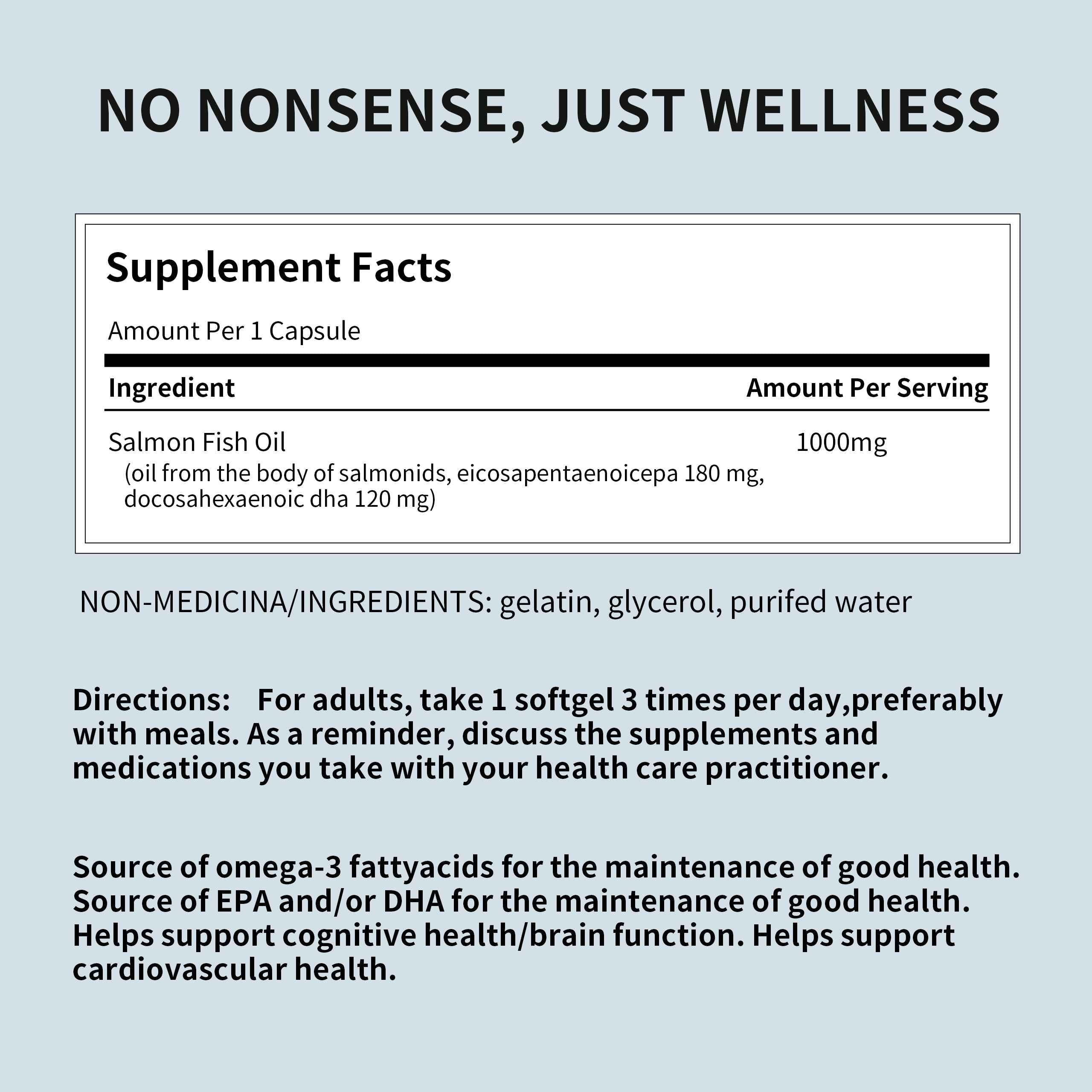 Total Natural Salmon Fish Oil 1000mg 180s