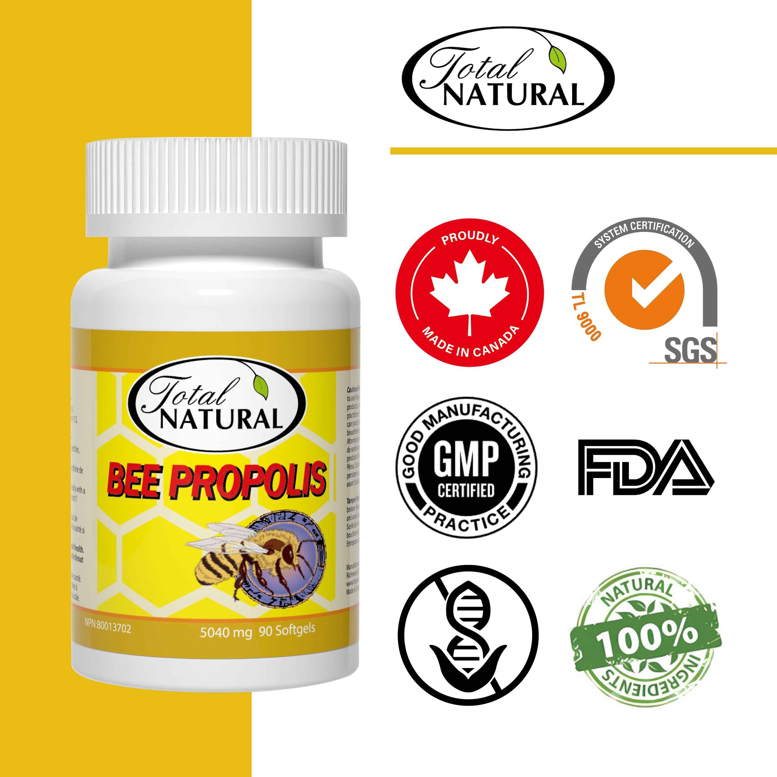 Total Natural Bee Propolis 500mg 90s