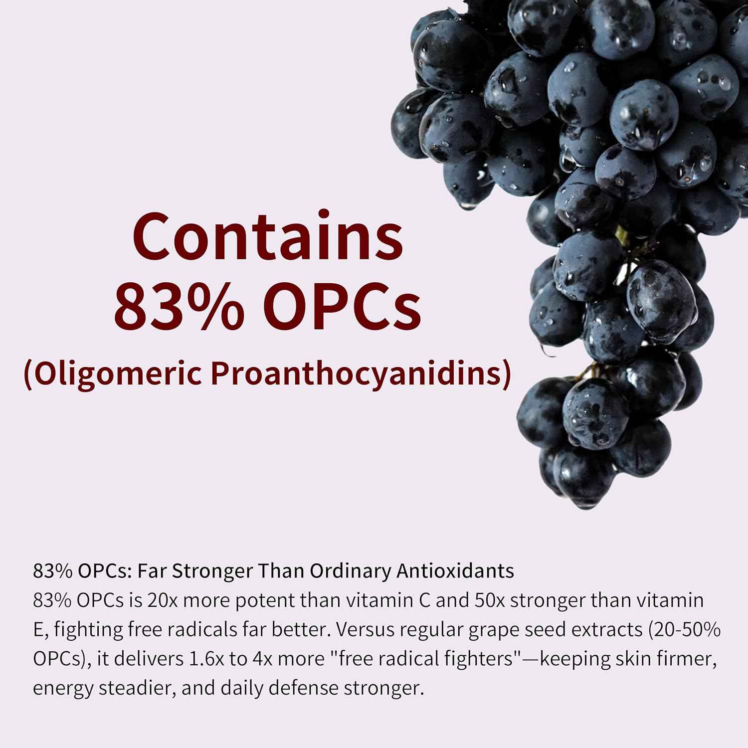 Total Natural OPC Grape Seed Extract 400mg 90c