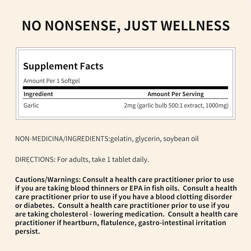 Total Natural Garlic Extract 1000mg 250s