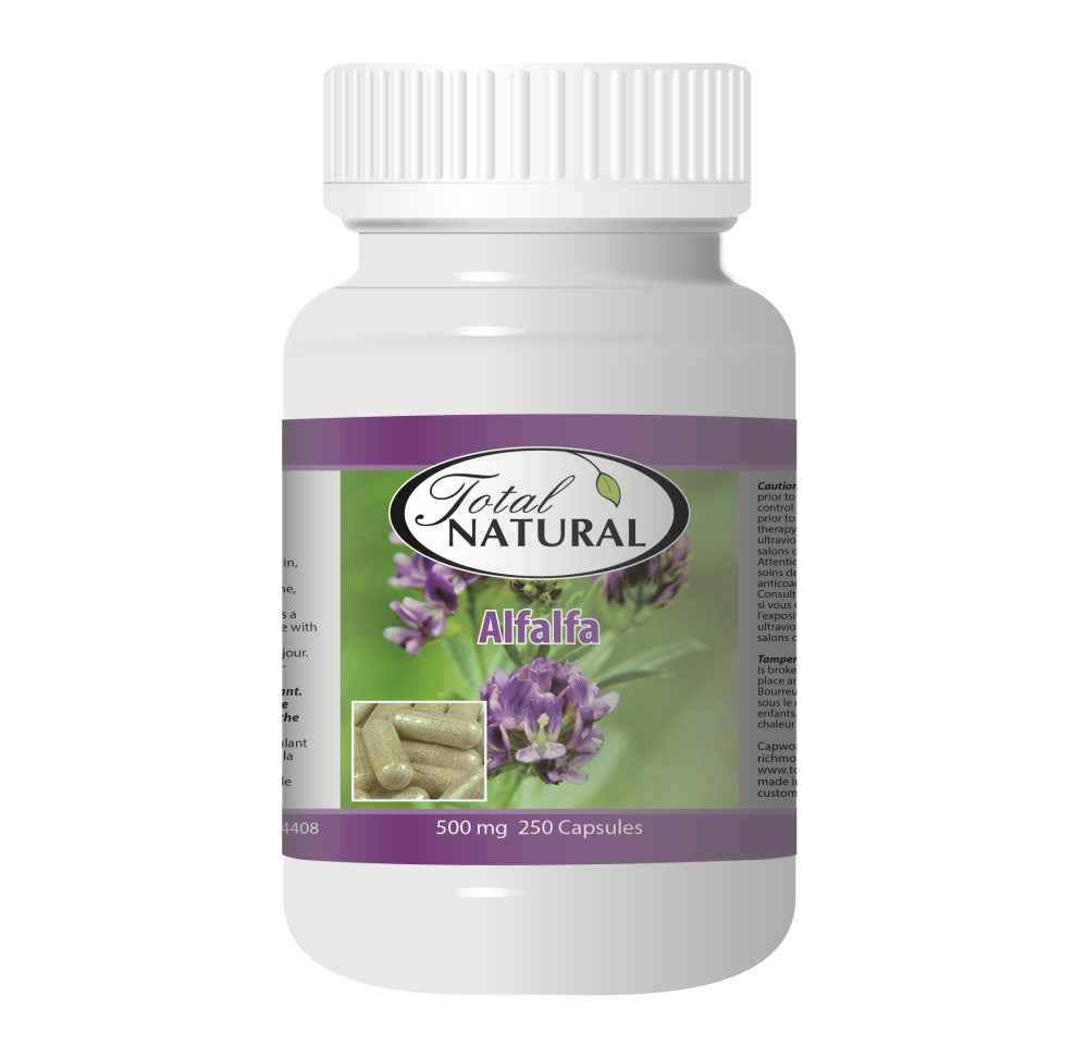 Total Natural Alfalfa 500mg - A Digestive Tonic with Traditional Benefits